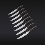 Damascus Steel Steak Knife Set, 8-pc (Espresso)