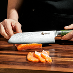 Essential Damascus Steel Knife Set, 6-pc (Green)